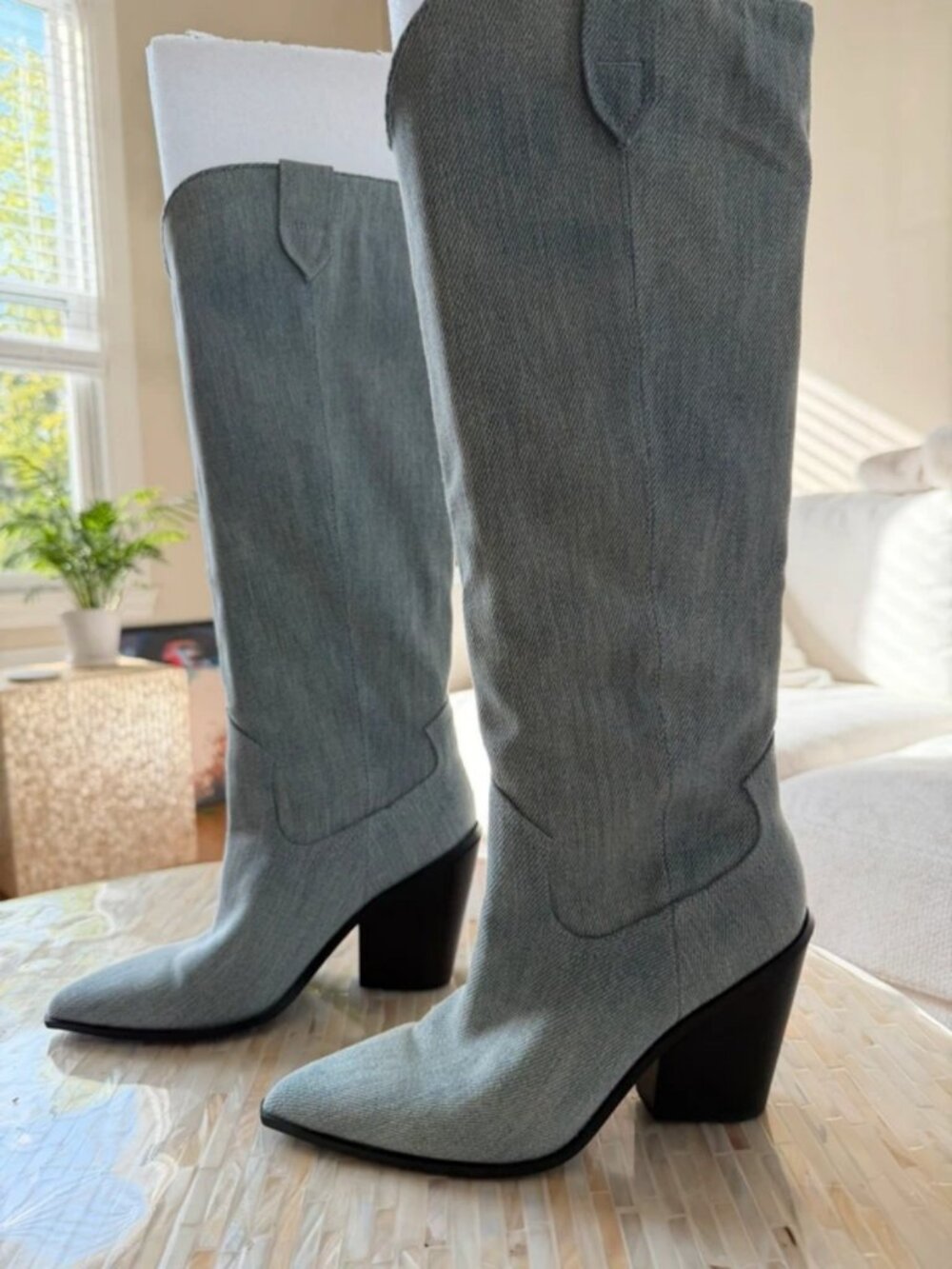 Steve Madden Blue Jean Cowgirl boots